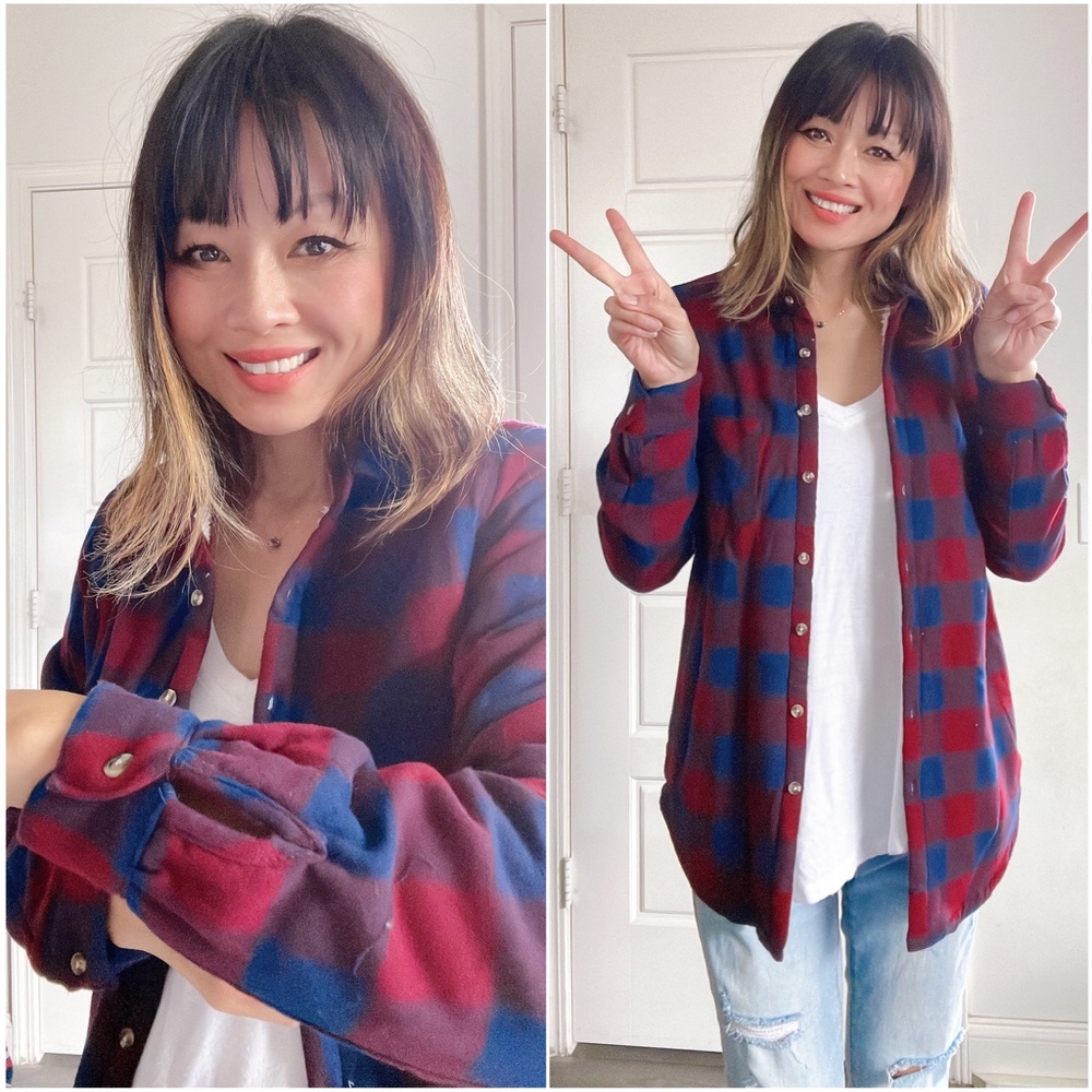 #26 Cozy Sherpa Lined Plaid Jacket Shacket - Picture 4 of 4